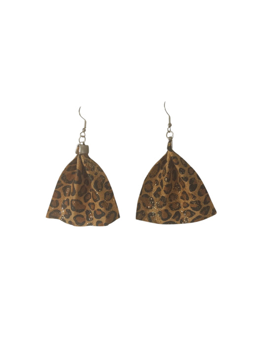 Leopard Fan Earrings